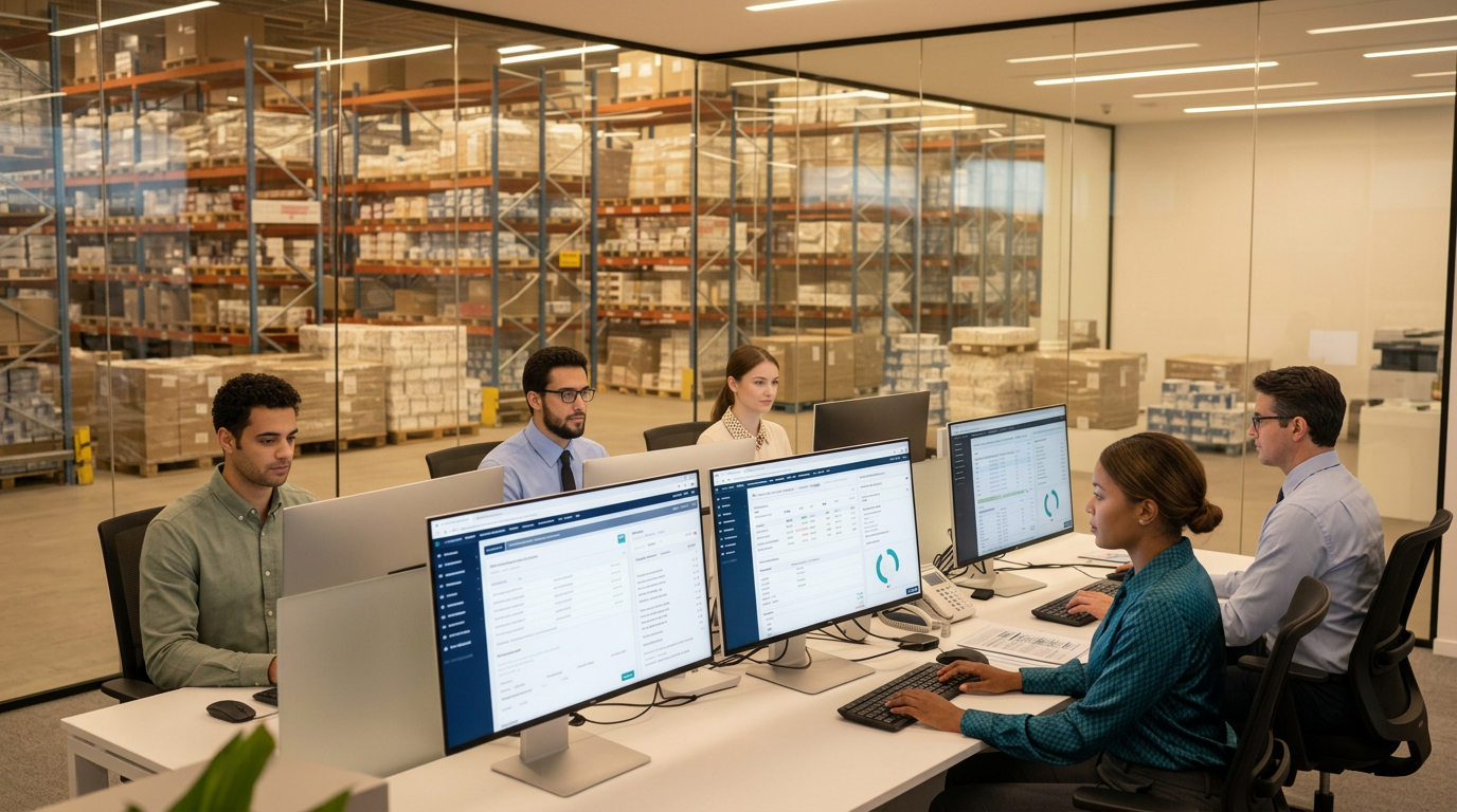 DME | HME billing team using BFLOW software in a modern medical equipment office