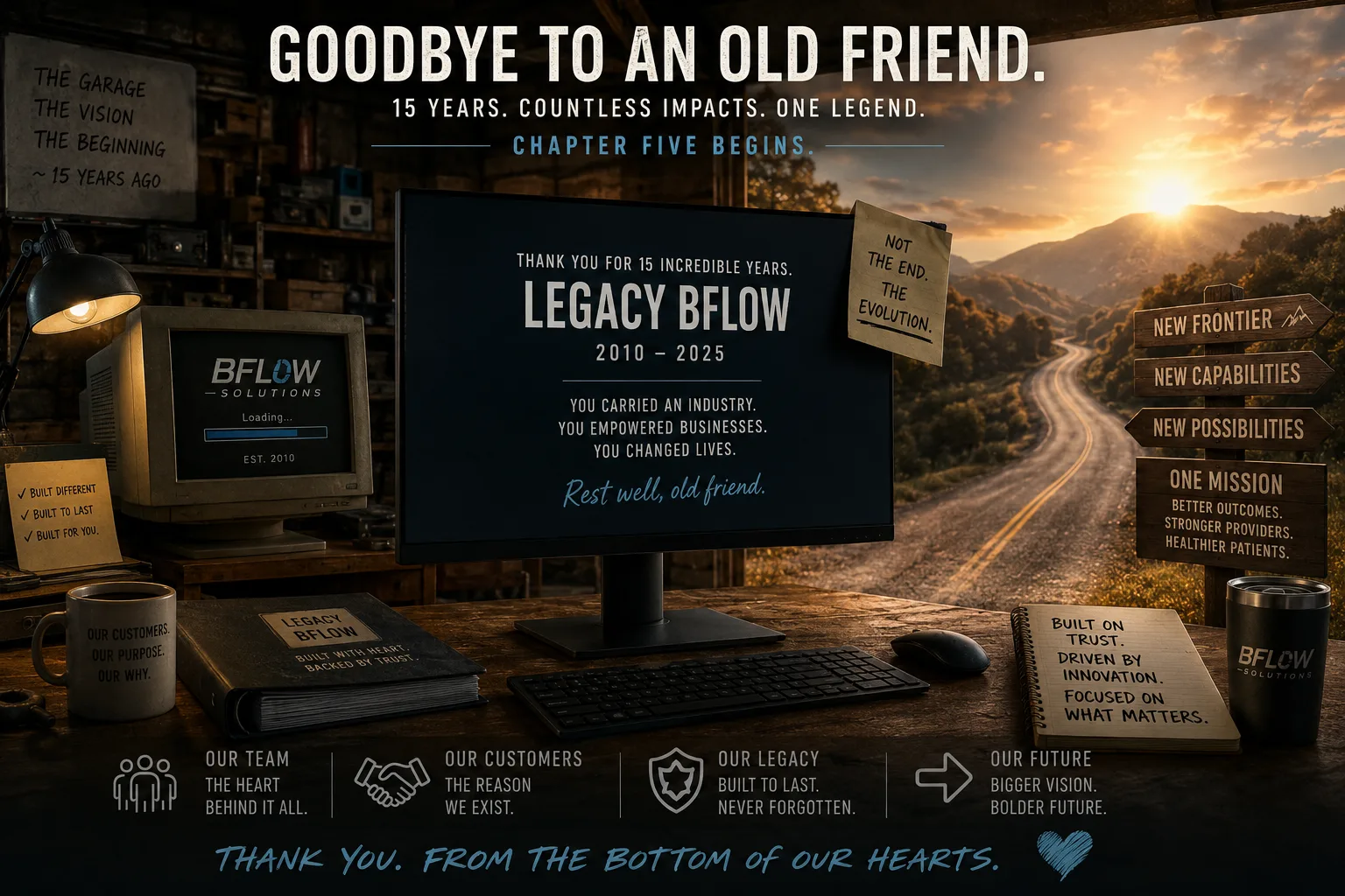 Goodbye to an old friend — legacy BFLOW® tribute, 2010 to 2025