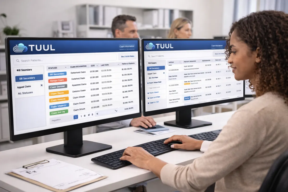 DME | HME billing team working with the Tuul™ AI Worklist interface